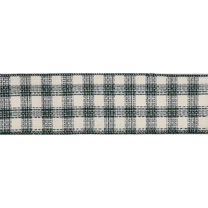 2.5" x 80ft. Green Check Wired Jumbo Ribbon by Celebrate It®
