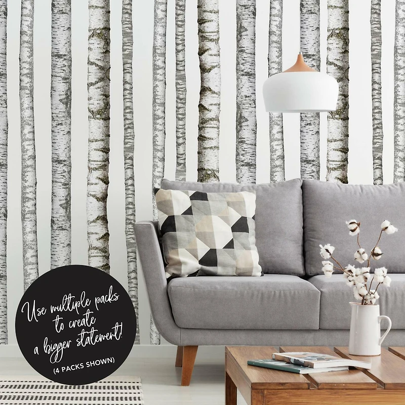 RoomMates Realistic Birch Trees Peel & Stick Giant Decals
