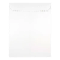 JAM Paper 9.5" x 12.5" White Open End Catalog Commercial Envelopes with Peel & Seal Closure