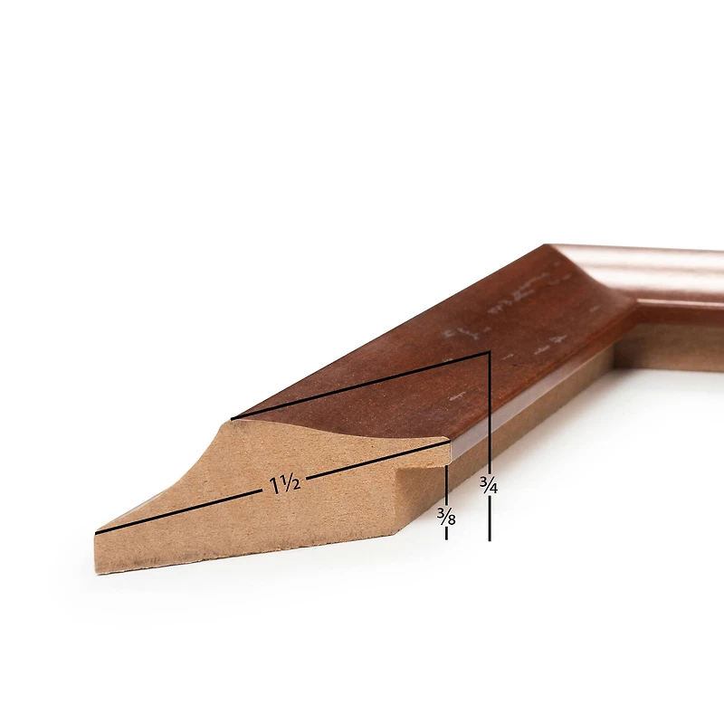 Frame USA Verona Narrow Honey Single Image Picture Frame with Mat