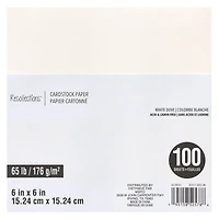 12 Packs: 100 ct. (1,200 total) White Dove 6" x 6" Cardstock Paper by Recollections™