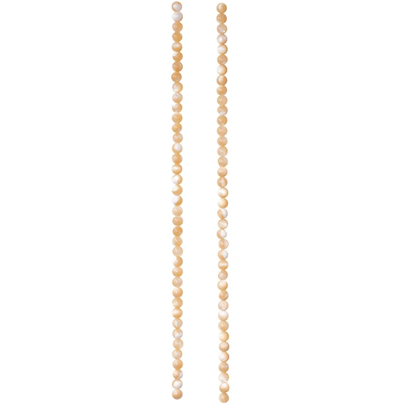 Natural Amber Mother of Pearl Beads, 4mm by Bead Landing™