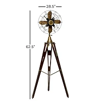 62.5" Brown Metal Industrial Floor Lamp