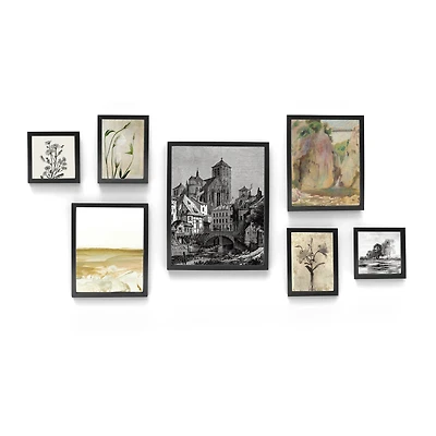 Black 7 Piece 123 Gallery Wall Frame Set by Studio Décor®
