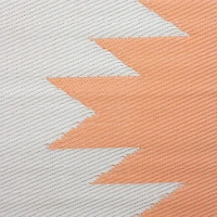 Orange & Beige Aztec Print Outdoor Area Rug, 4ft. x 6ft.