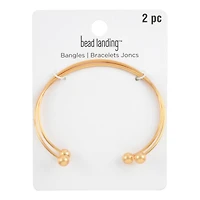 65mm Gold Charm Bangles, 2ct. by Bead Landing™