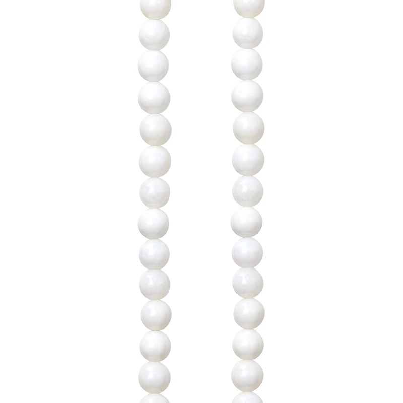 12 Pack: White Shell Round Beads, 6mm by Bead Landing™