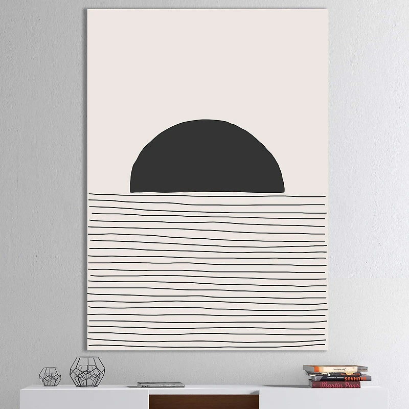 Designart - Minimal Geometric Lines And Circle V