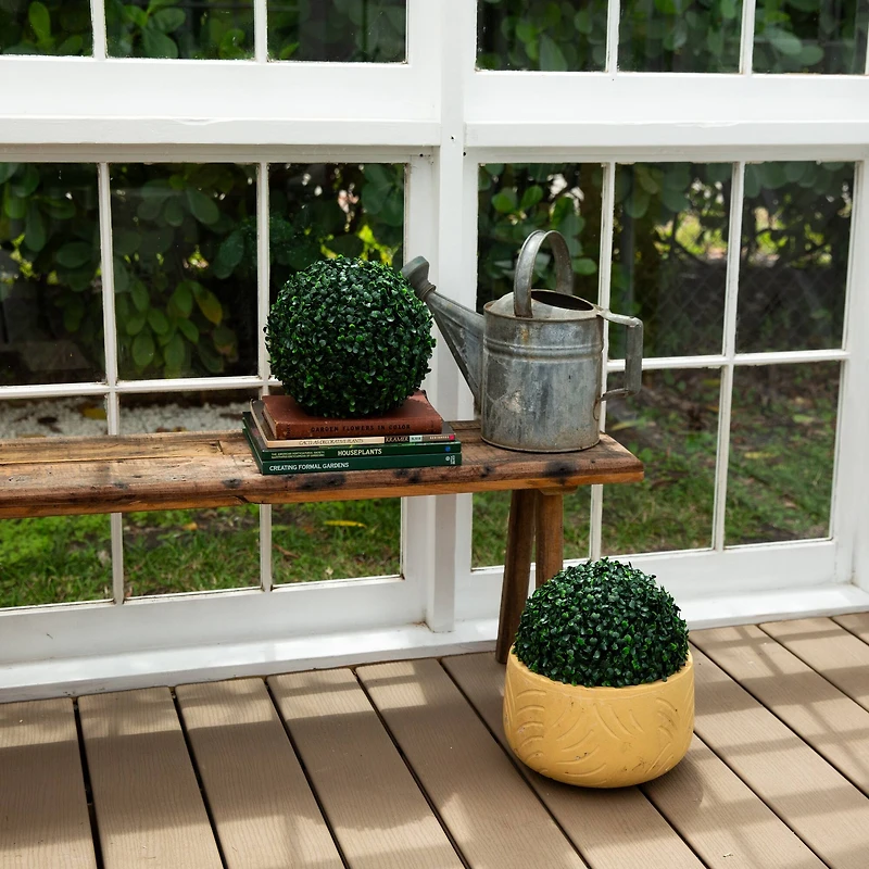 8in. UV Resistant Artificial Boxwood Ball (Indoor/Outdoor) - Set of 4