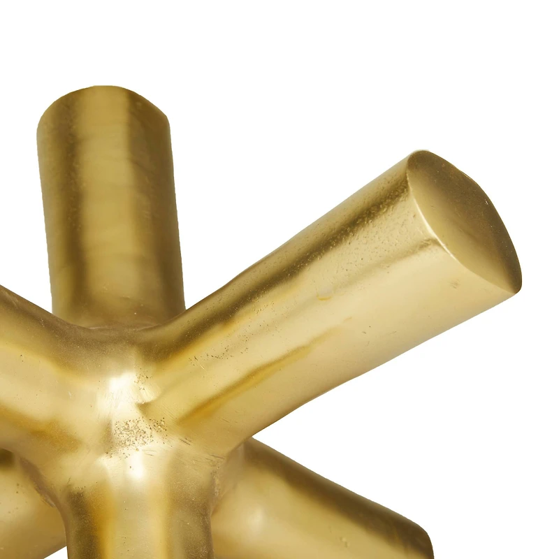 10" Gold Aluminum Jack Abstract Sculpture