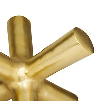 10" Gold Aluminum Jack Abstract Sculpture