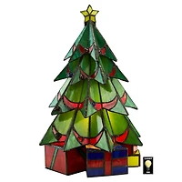 Design Toscano 16" Christmas Tree Stained Glass Lamp