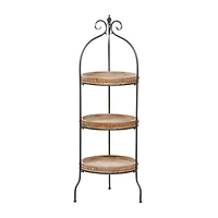 Brown Metal Traditional Shelving Unit, 51 " x 17 " x 17 "