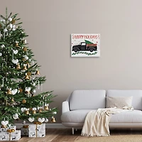 Stupell Industries Happy Holidays Christmas Tree Truck Canvas Wall Art