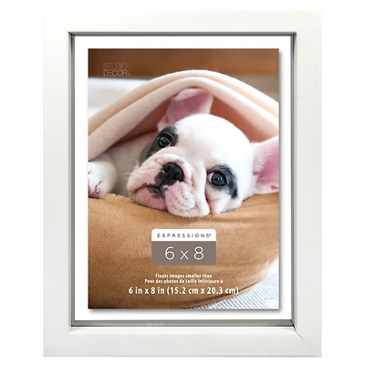 Expressions™ 6" x 8" White Float Frame by Studio Décor®