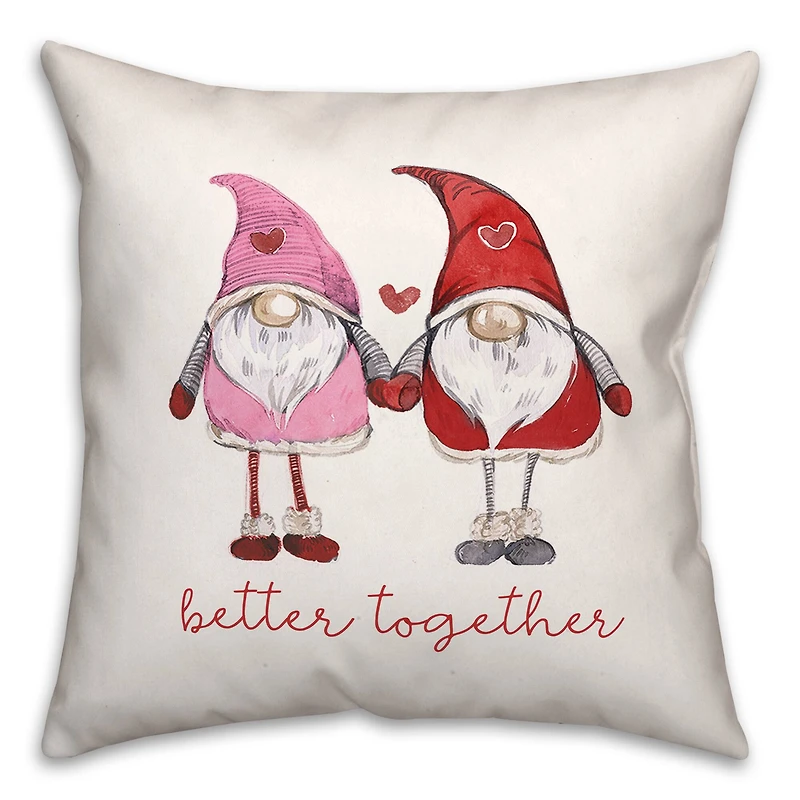 Love Gnomes Better Together 16" x 16" Throw Pillow