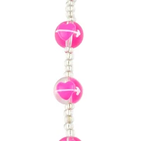 Pink Heart Painted Glass Beads, 11mm by Bead Landing™