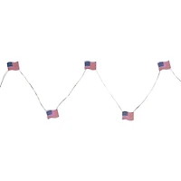 20ct. Patriotic Americana USA Flag LED Fairy Lights