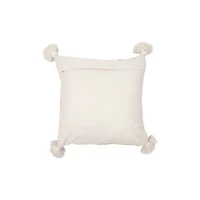 Hello Honey® Cream & Mustard Striped Pillow with Tassels