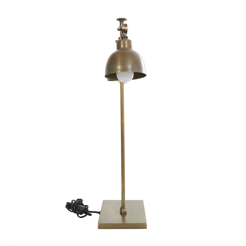 2ft. Brass Stainless Steel Desk Lamp with Double Shades