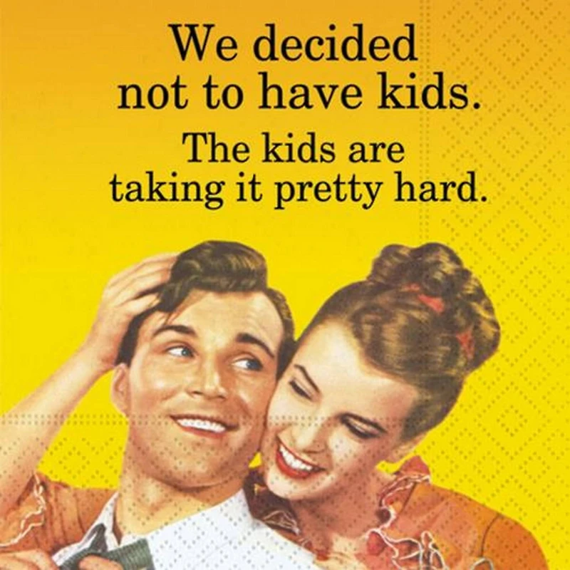 JAM Paper Not To Have Kids Cocktail Napkins, 40ct.