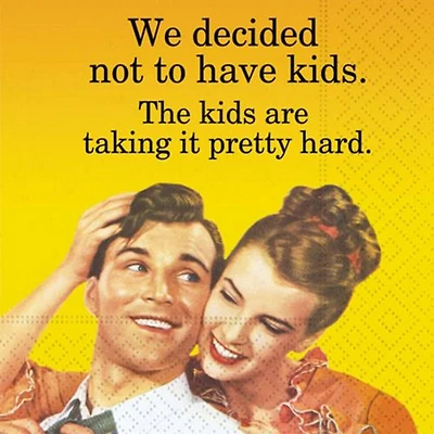 JAM Paper Not To Have Kids Cocktail Napkins, 40ct.