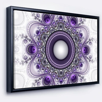Designart - Purple Fractal Pattern with Circles