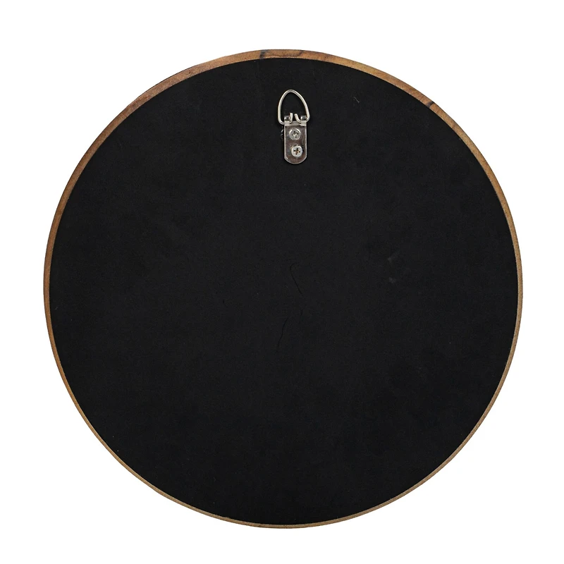 Hello Honey® 14" Natural Brown Round Sandstone Wall Mirror