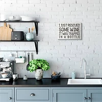 Stupell Industries Wine Trapped in Bottle Wall Plaque