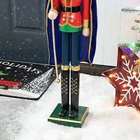Glitzhome® 3ft. Wooden Christmas King Nutcracker