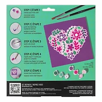 VIVID by Brea Reese® Flower Heart Acrylic Paint-by-Number Kit