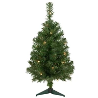 2ft. Pre-Lit Oakridge Noble Fir Artificial Christmas Tree, Clear Lights