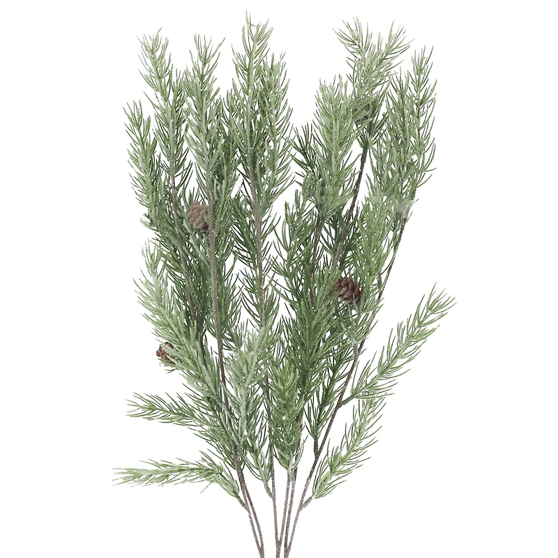 20" Green Hanging Snowy Pine Deluxe Bush by Ashland®