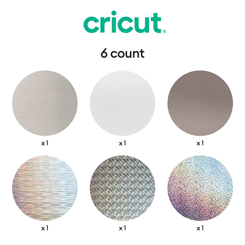 Cricut® Permanent Holographic Vinyl, Silver Sampler