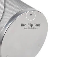 Mind Reader 2 Piece Garbage Round Metal Mesh Waste Basket Recycling Bin