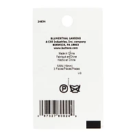 LaMode 5/8" Brushed Silver Shank Buttons, 3ct.