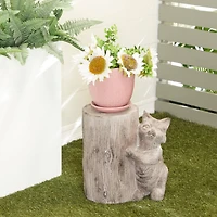 Brown MGO Modern Farmhouse Garden Sculpture, 15" x 14" x 10"