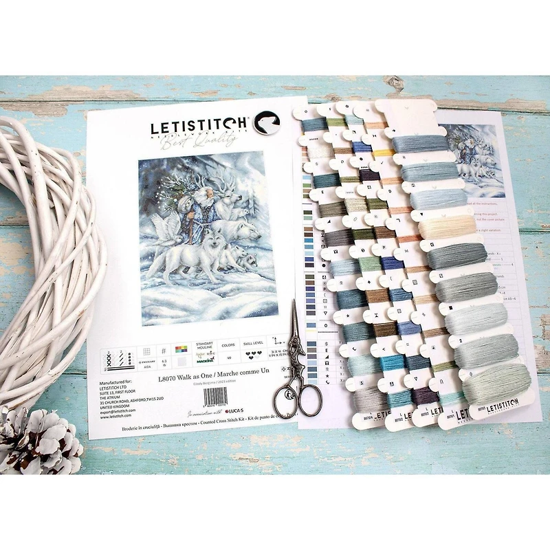 LetiStitch Walk as One Counted Cross Stitch Kit
