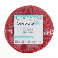 12 Pack: 81ft. Red Crepe Streamer by Celebrate It™