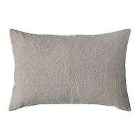 Hello Honey® Cream Embroidered Paisley Pattern Cotton Lumbar Pillow