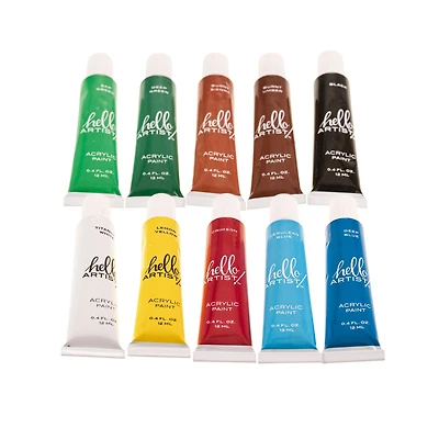 Hello, Artist!™ 10-Color Acrylic Paint Set