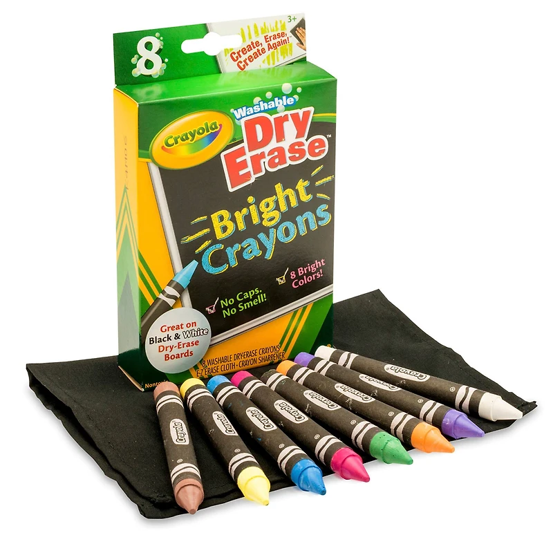 6 Packs: 8 ct. (48) Crayola® Washable Dry Erase Bright Crayons