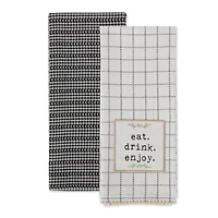 DII® Eat, Drink & Enjoy Kitchen Towels, Potholder & Mitt Set