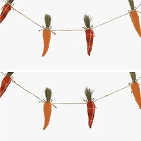Glitzhome® Easter Burlap Carrots Garland