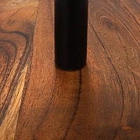 Hello Honey® 9" Round 2-Tier Acacia Wood & Metal Tray