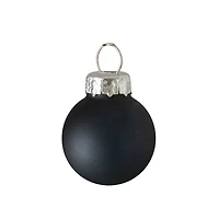 9ct. 2.5" Shiny & Matte Black Glass Ball Ornaments