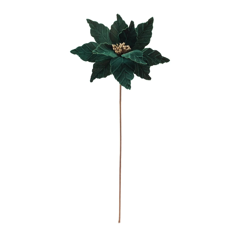 Forest Green Poinsettia Stems