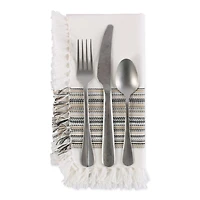 DII® 20" x 20" Fringed Striped Napkins