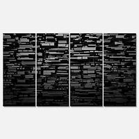 Designart - Black 3D Geometric Background