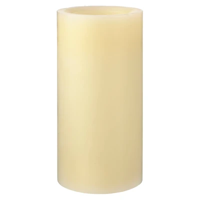 12 Pack: 3" x 6" Cream LED Wax Pillar Candle by Ashland®
